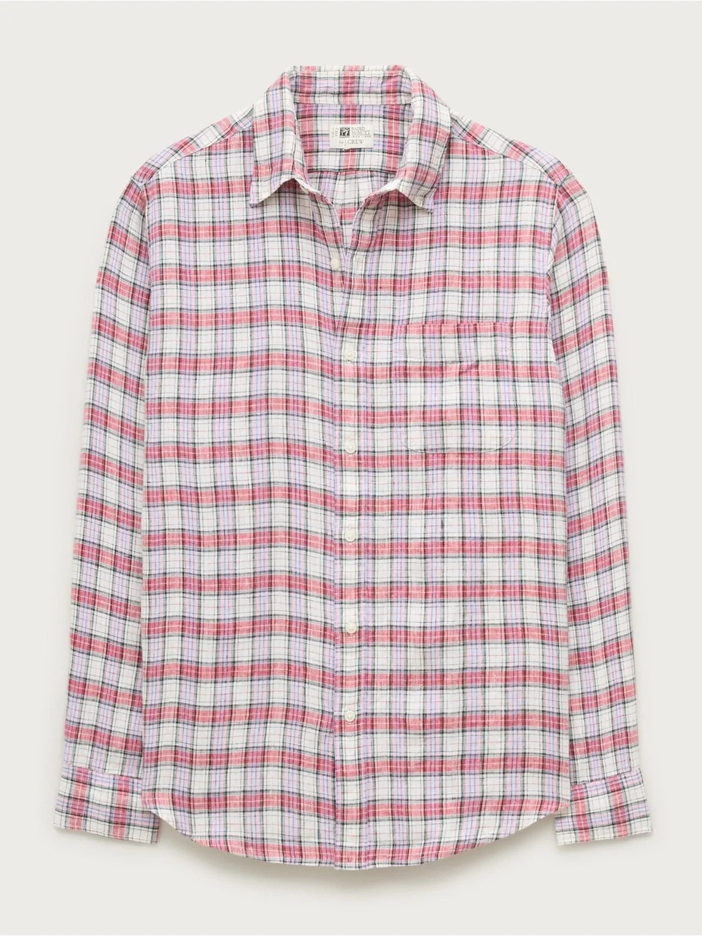 J crew Baird McNutt Irish linen point-collar shirt